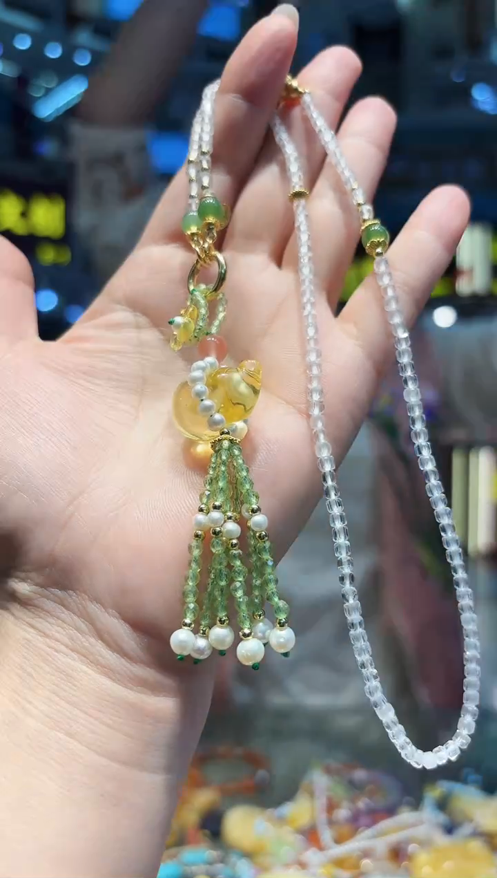 琥珀颈饰未镶嵌多样性发货一一一