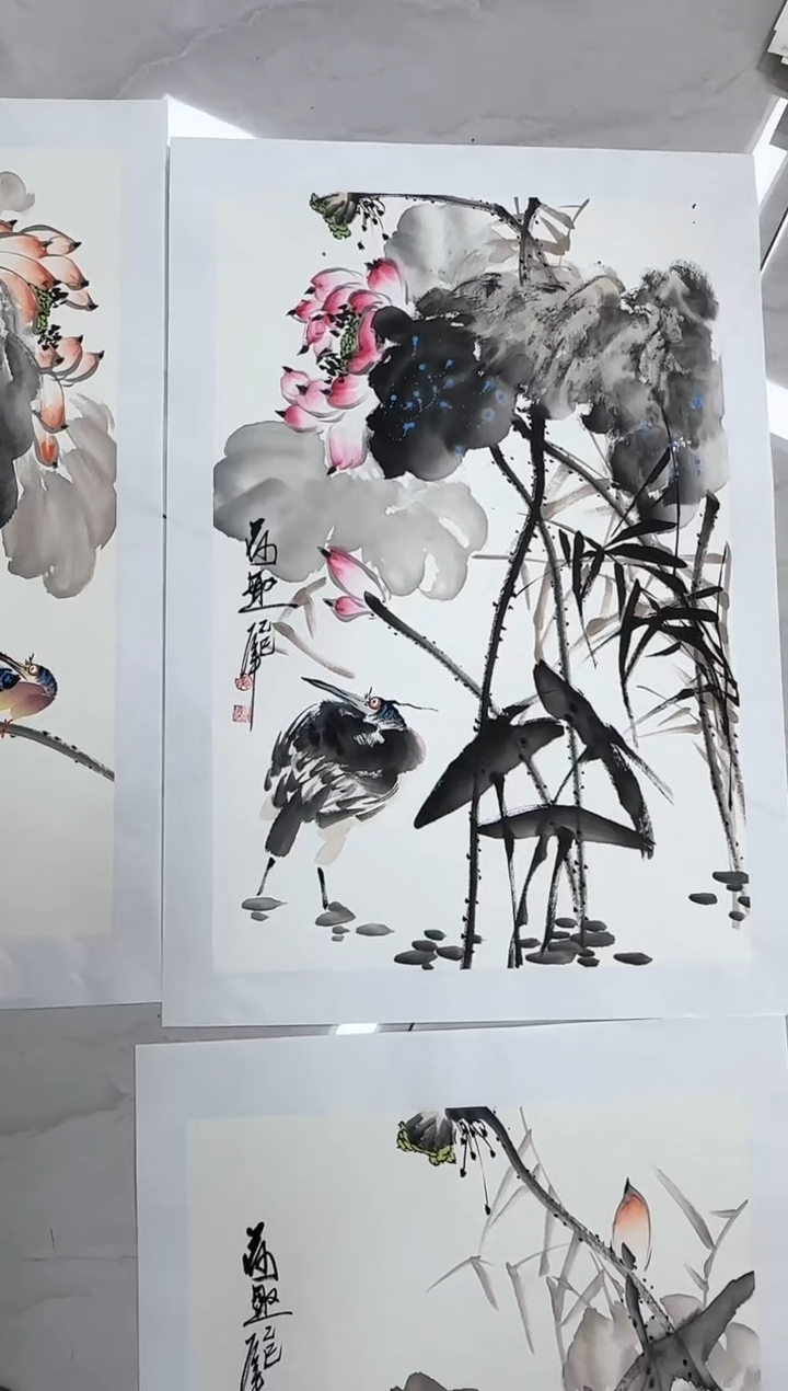 【闪购商品】纸本1花鸟画作品精品手绘1