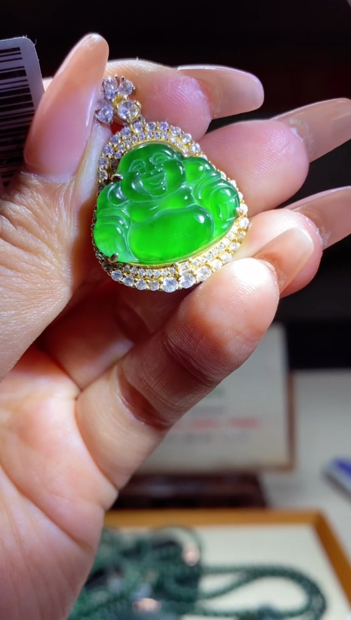 【闪购商品】定制翡翠银S925镶嵌翡翠226027