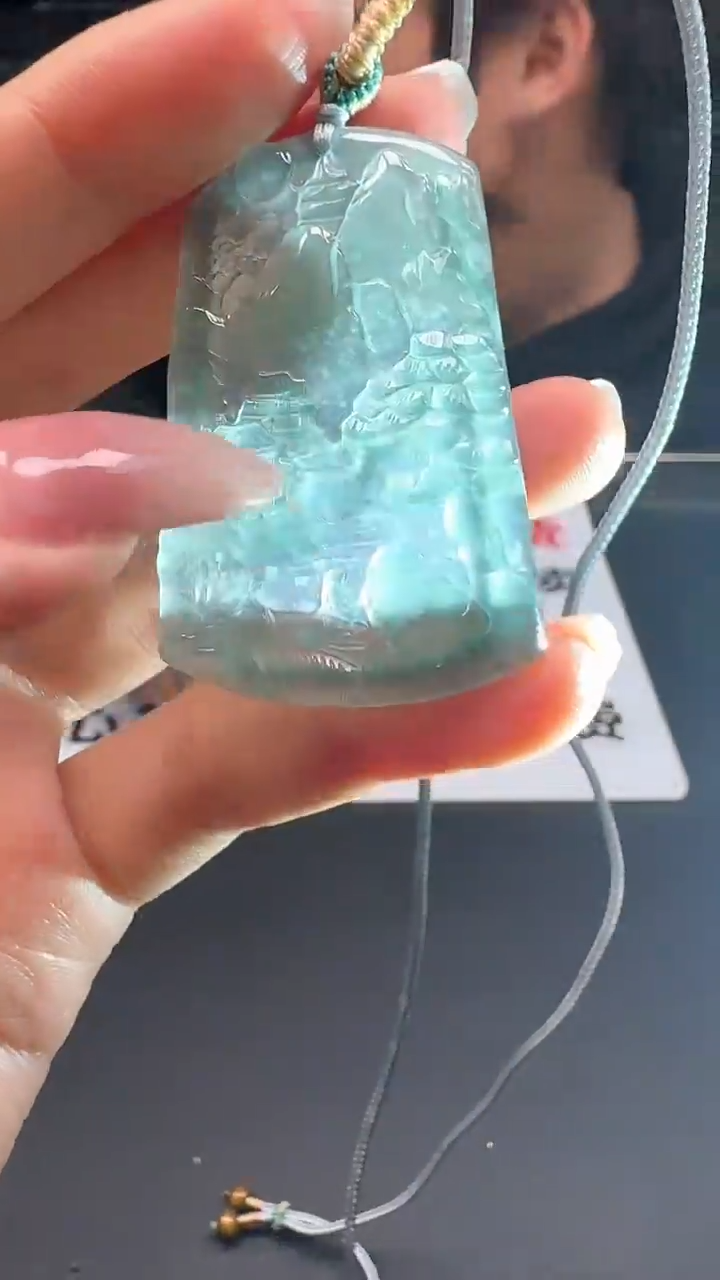 【闪购商品】翡翠颈饰未镶嵌山水牌多样性发货【发其一】0888/47