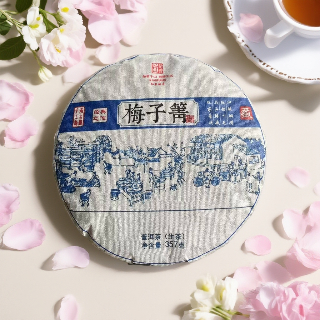 【梅子箐.357克饼】2025年头春头采梅子香