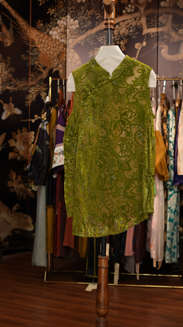 丝绒奥戴旗袍新中式夏季宽松中长款时尚优雅气质重磅