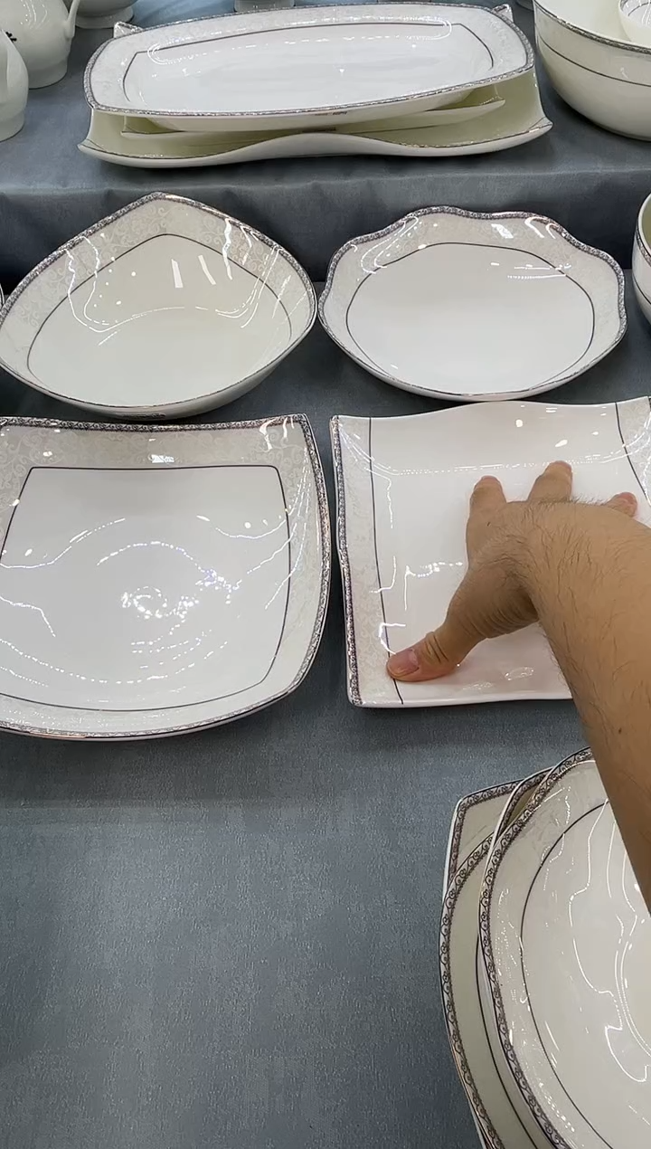 骨瓷骨瓷玲珑8三角8花8贵龙8方8韩8.5波浪各一个