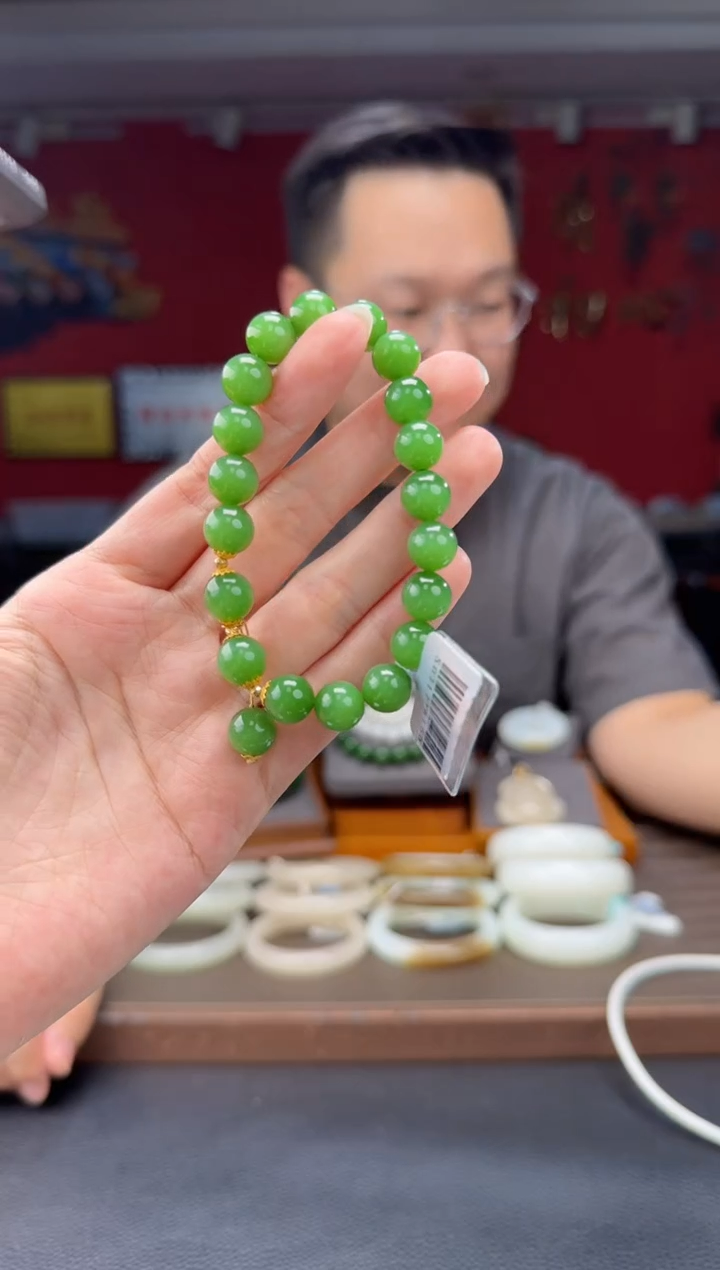 手串未镶嵌和田玉碧玉diy单圈手串