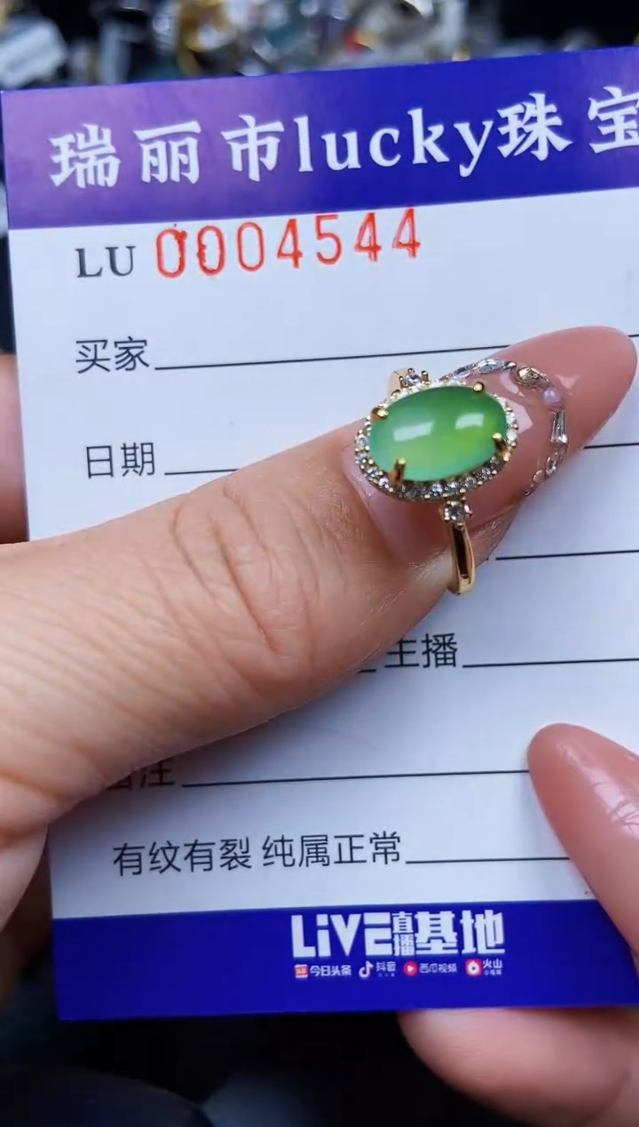 翡翠银S925镶嵌颈饰4544