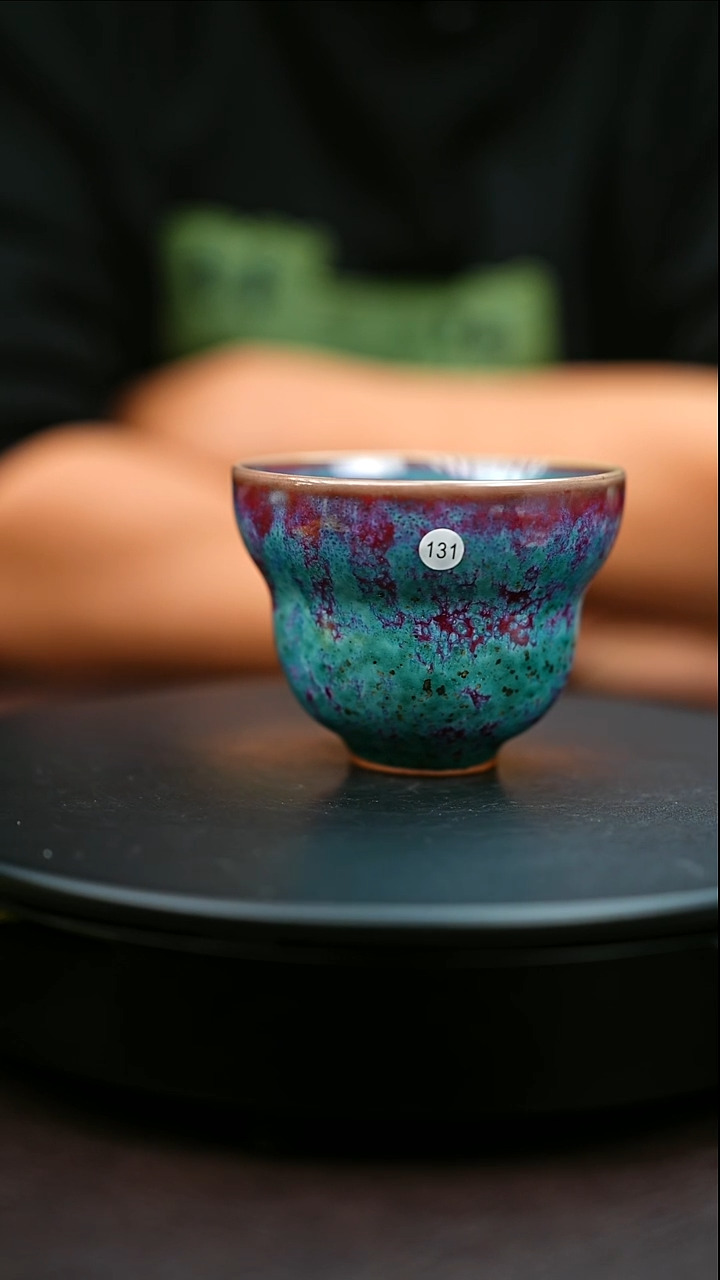 131#原矿钧瓷炉钧釉福禄杯