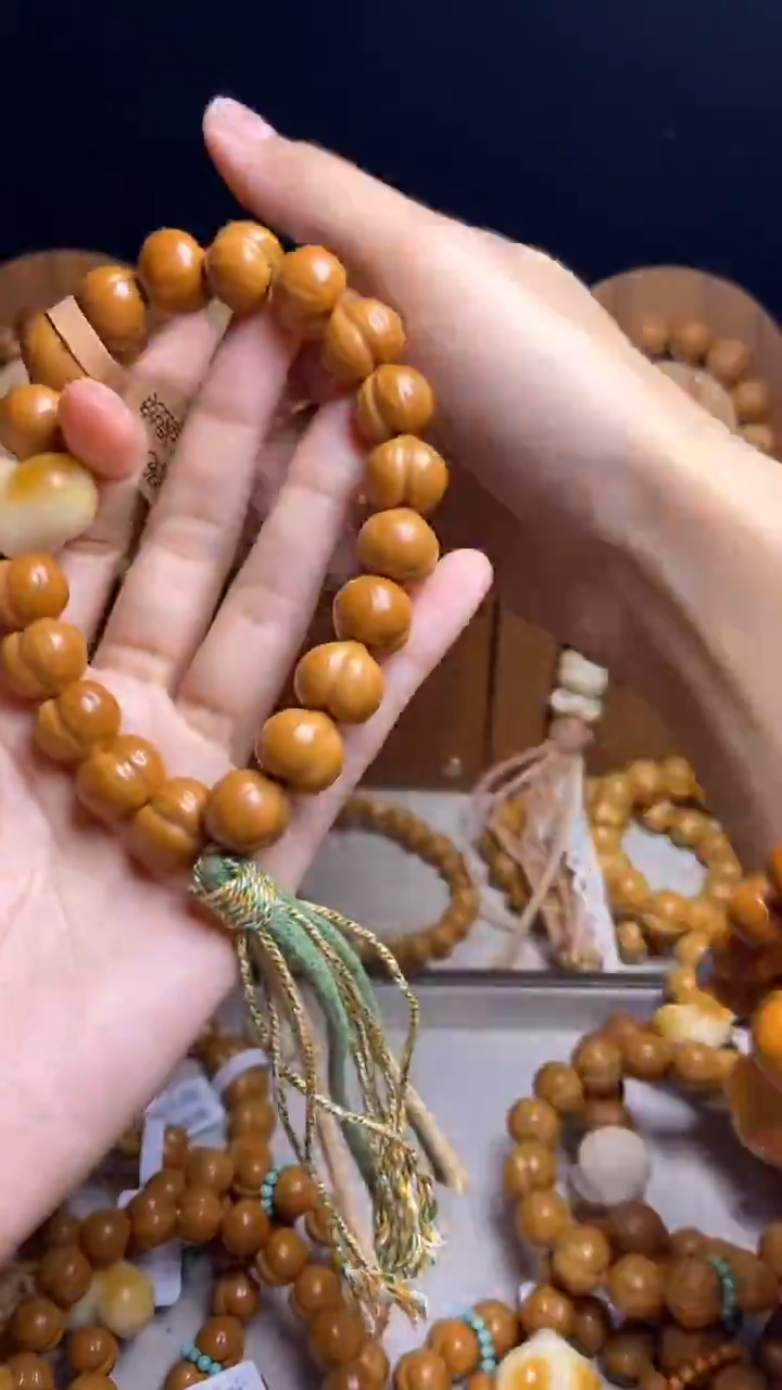 手串猴头核桃?**梨微瑕龙炎爱心复古风手持