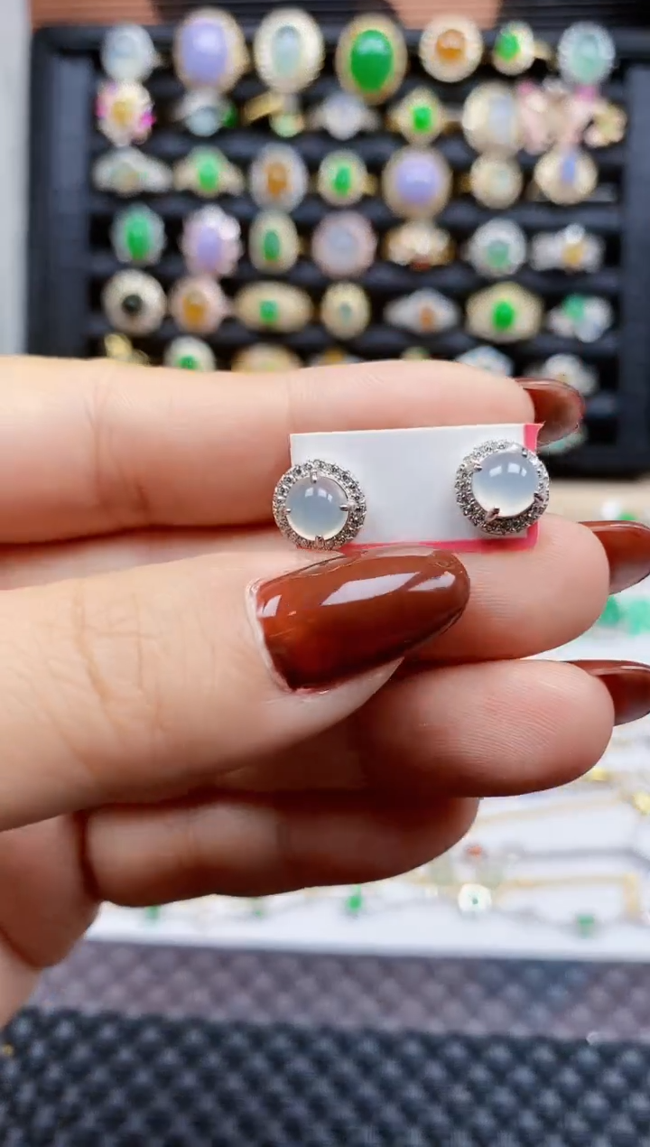 银S925镶嵌戒指翡翠374