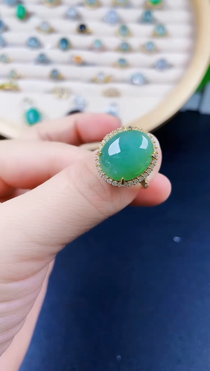 【闪购商品】翡翠戒指银S925镶嵌1231241231