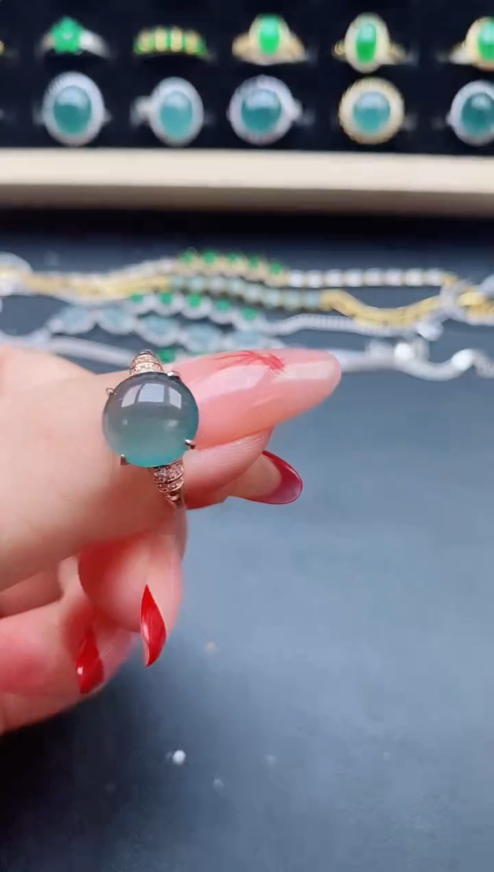 【闪购商品】翡翠戒指银S925镶嵌508050