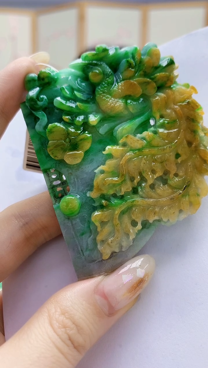 未镶嵌定制翡翠W*.5145jw-毛货挂件