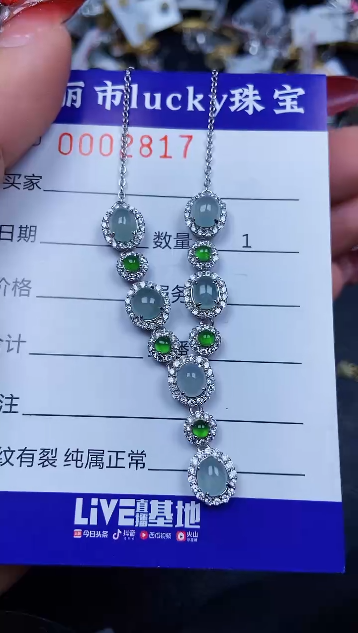 【闪购商品】翡翠颈饰银S925镶嵌2817