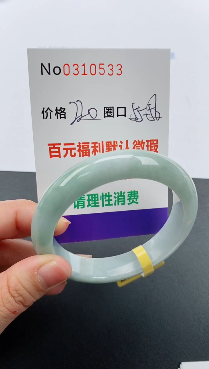 【闪购商品】翡翠手镯未镶嵌天然A货翡翠0310533