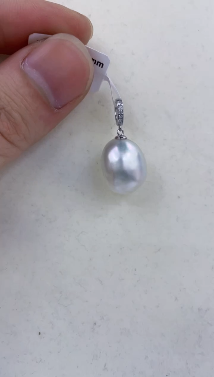 颈饰银S925镶嵌海水珍珠  