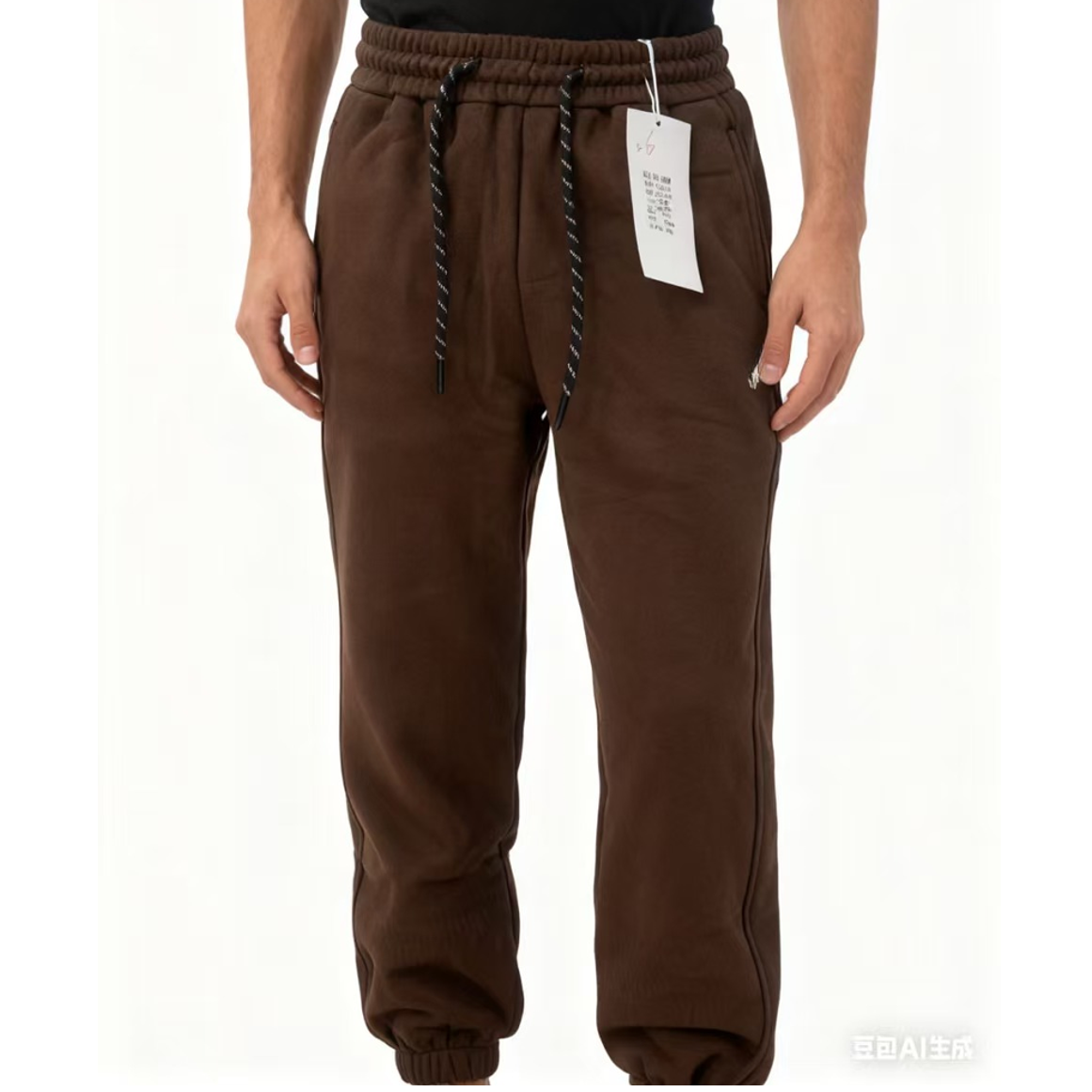 【59202-咖色】青少年秋冬加绒款运动卫裤