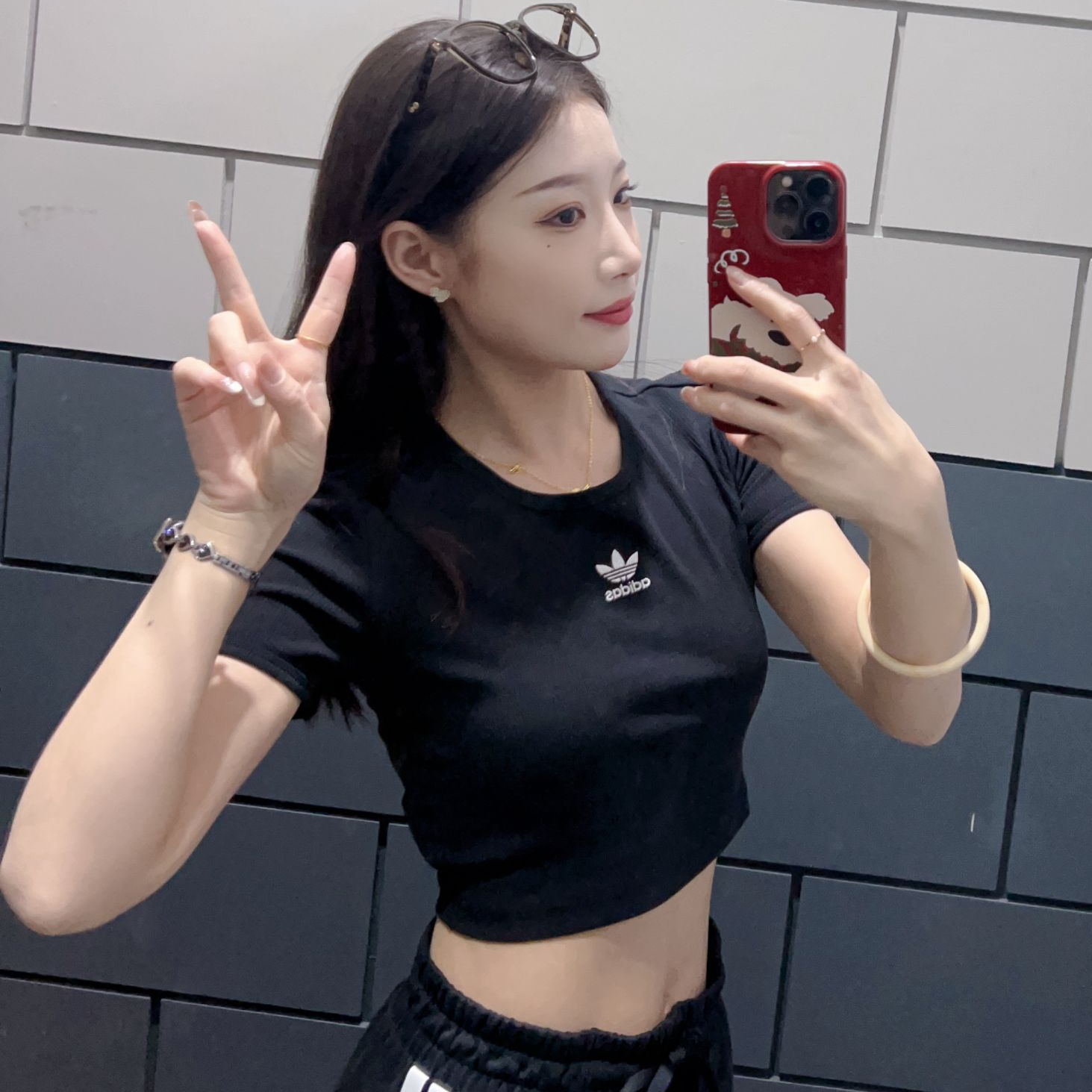 adidas/阿迪达斯三叶草女装 夏新舒适透气短袖时尚T恤 IY9664