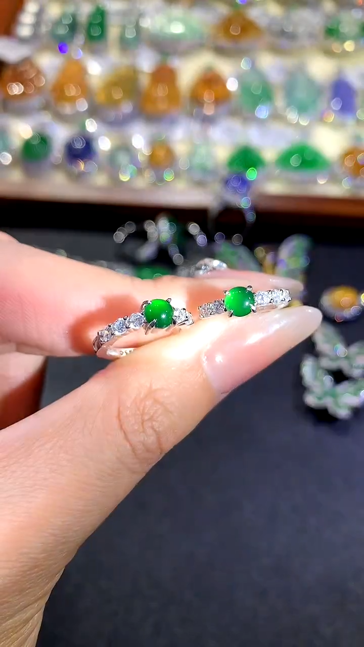 【闪购商品】翡翠耳饰银S925镶嵌232-耳饰（多样性发货一件