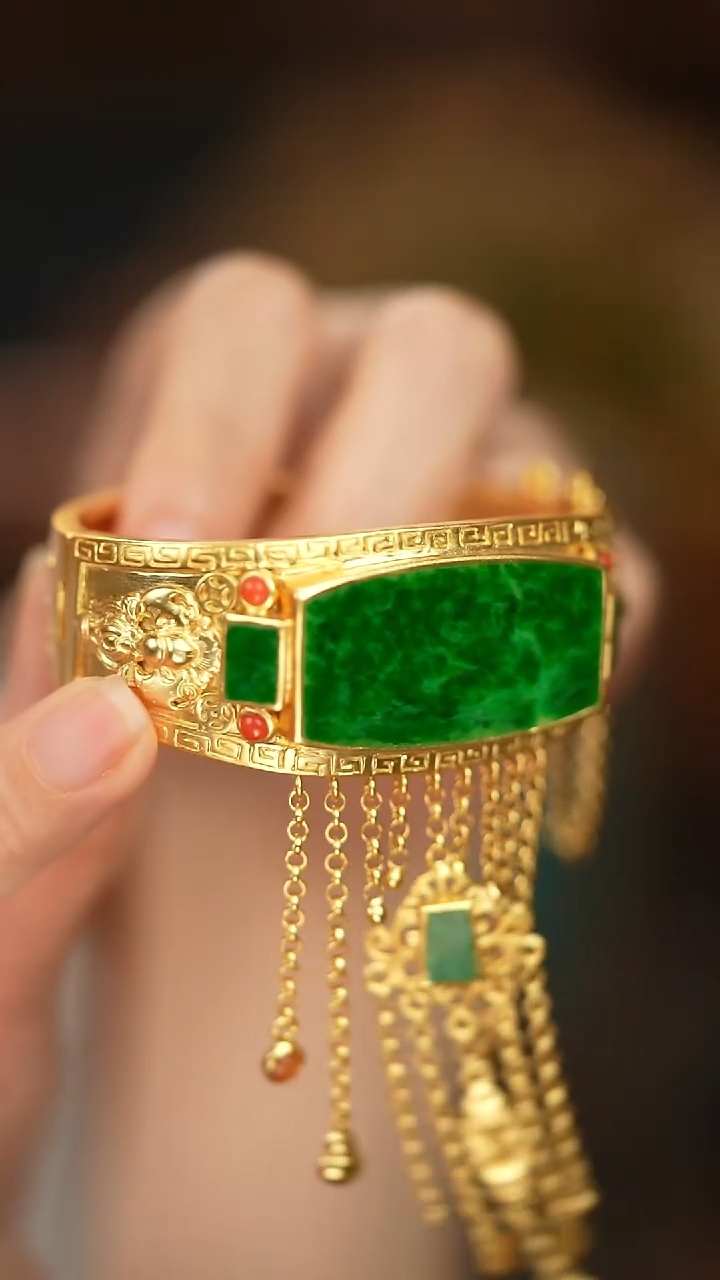 【闪购商品】翡翠手镯银S925镶嵌新款