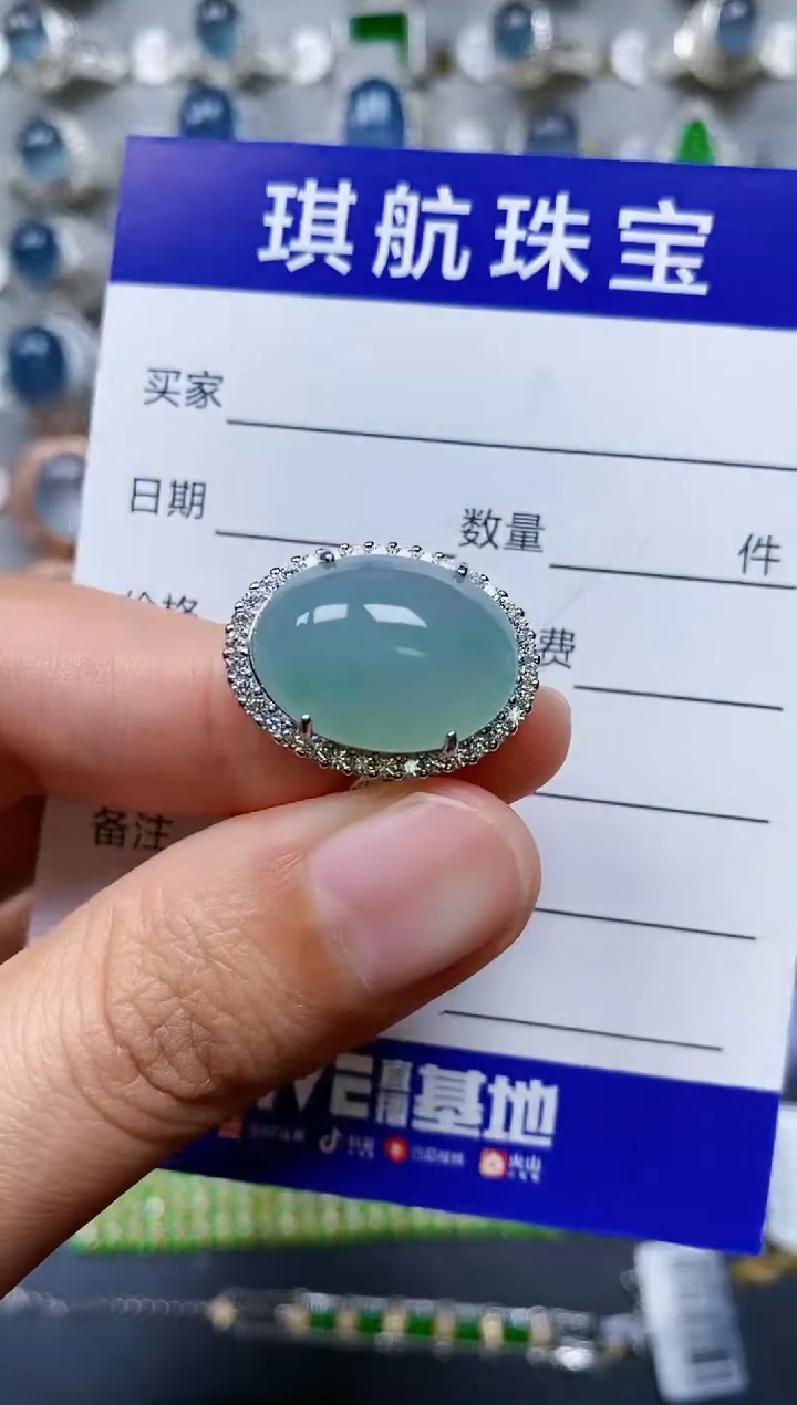 【闪购商品】翡翠戒指银S925镶嵌0046