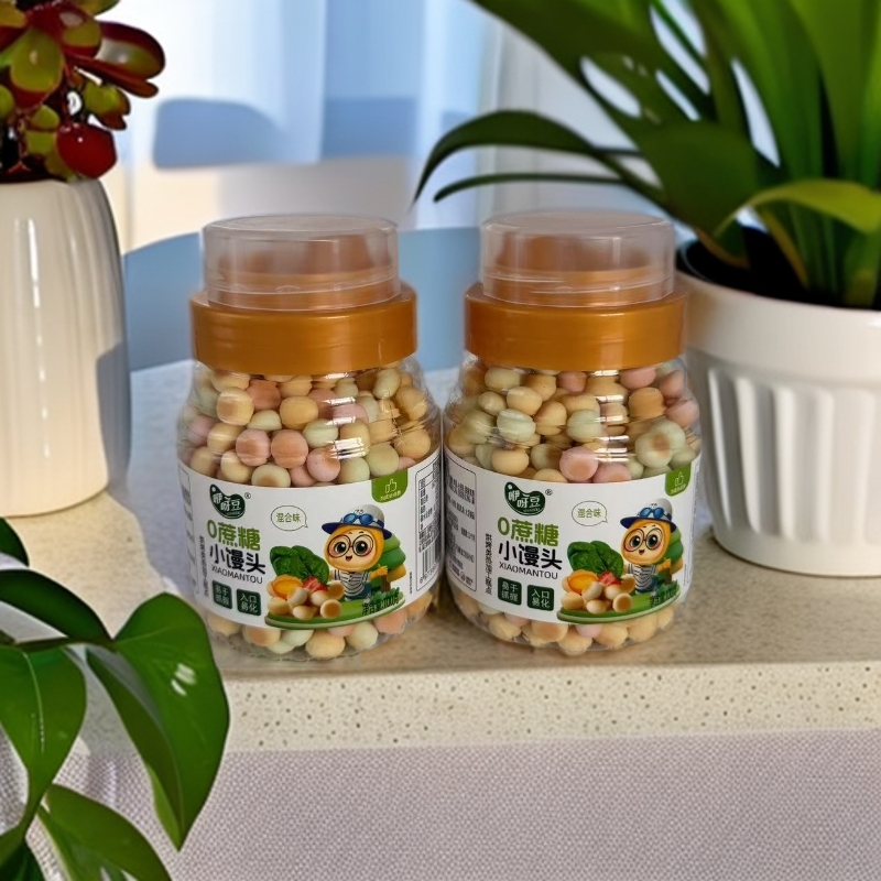 (拍一发二)咿呀豆0蔗糖宝宝小馒头零食混合口味