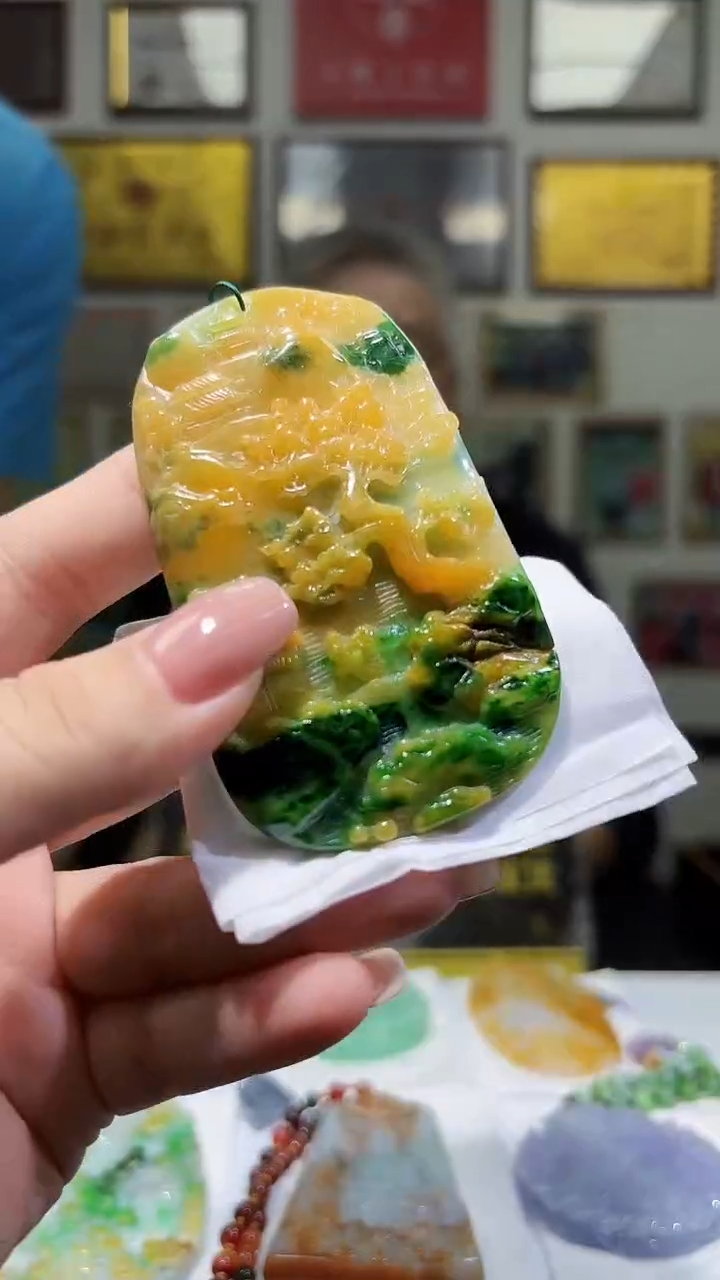 未镶嵌定制翡翠38/1208/C/山水