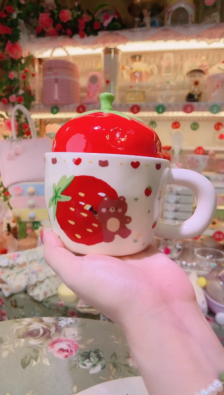 红色草莓杯——手工制作品质好！