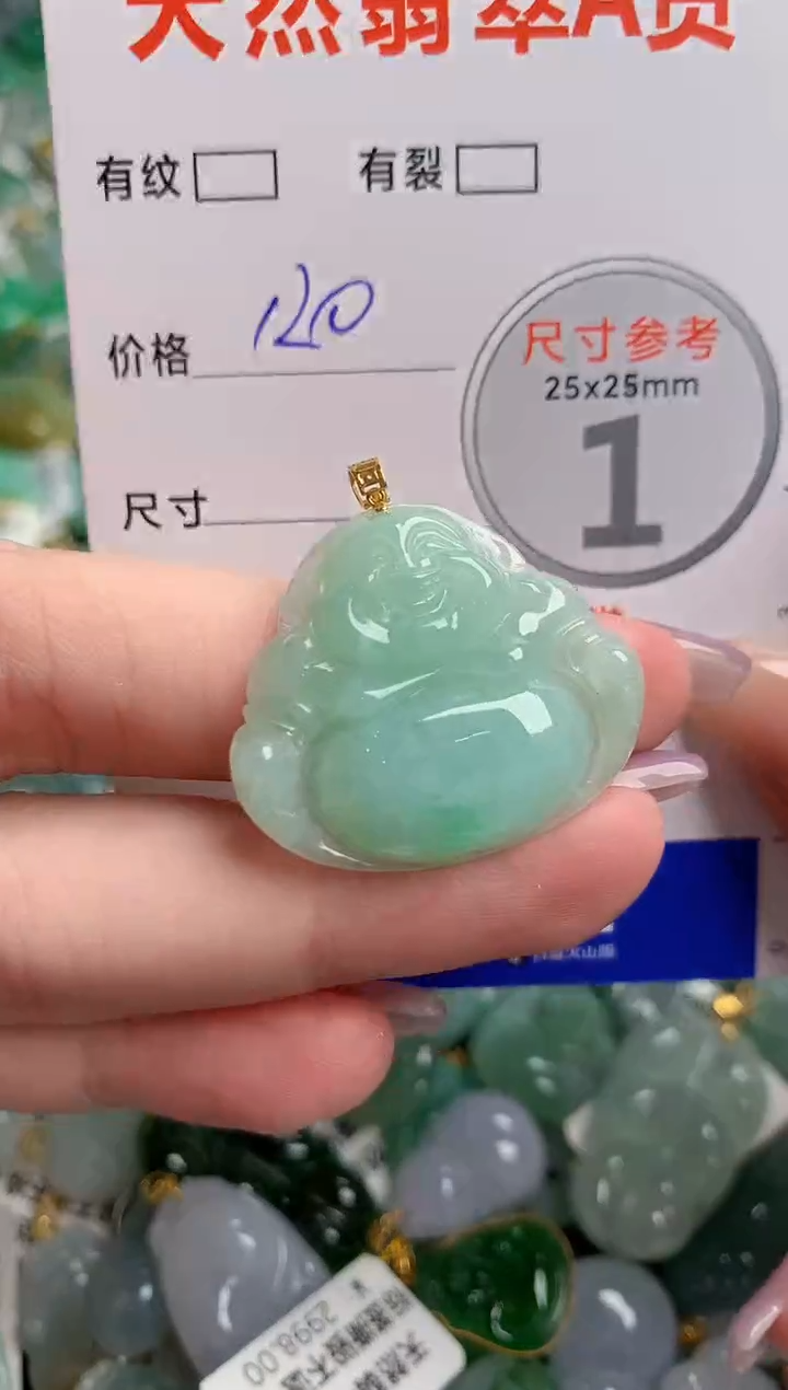 翡翠18K金镶嵌颈饰0096346215