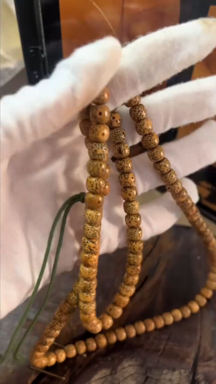 吊坠星月菩提精工级黄皮陈籽桶珠长串
