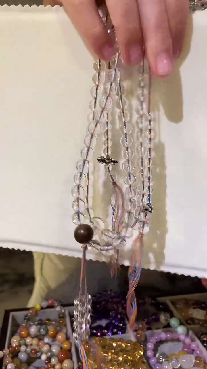 【闪购商品】水晶手链未镶嵌白水108颗卡8