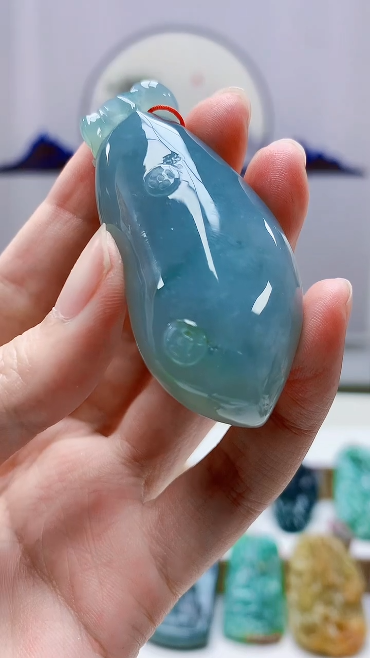 未镶嵌定制翡翠4852zm-毛货赠珠链挂件45