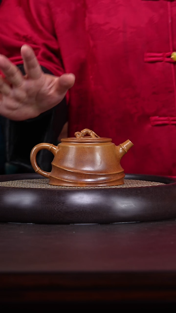 【闪购商品】紫砂茶壶杨建英31-59  红金砂竹节器