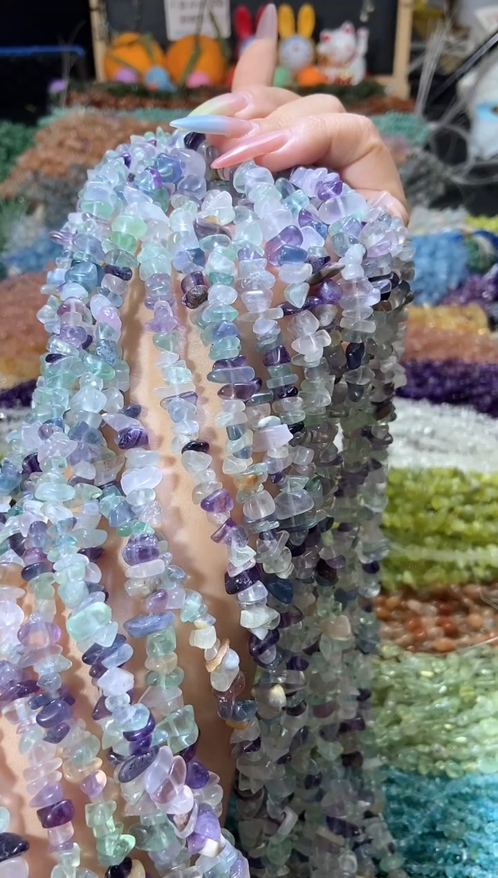 水晶珠宝半成品未镶嵌浅萤