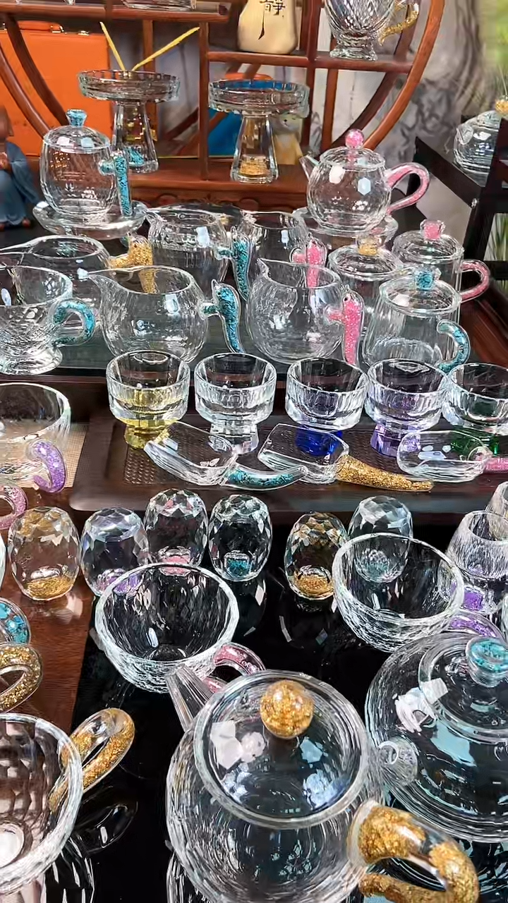 【闪购商品】玺宴新款水晶75毫升咖啡杯粉钻+紫罗兰