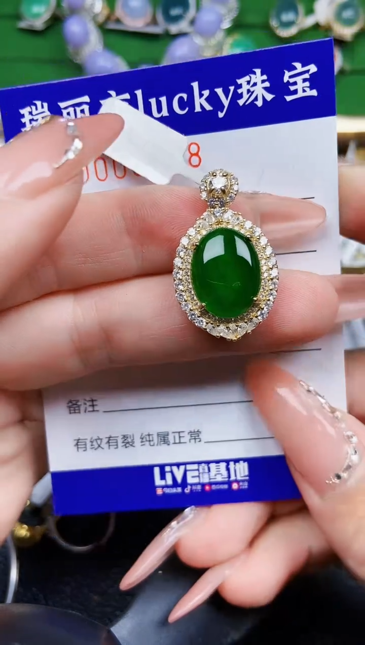 【闪购商品】翡翠颈饰银S925镶嵌0138