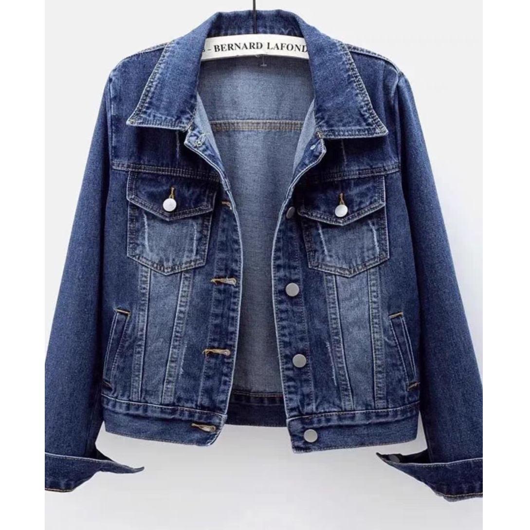 101-200牛仔衣短款水洗长袖简约修身