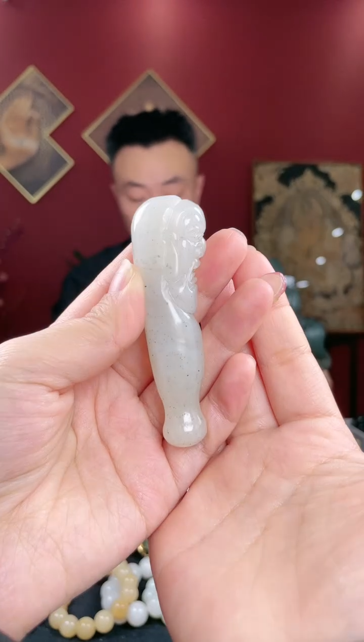 【闪购商品】和田玉把件未镶嵌青花罗汉头