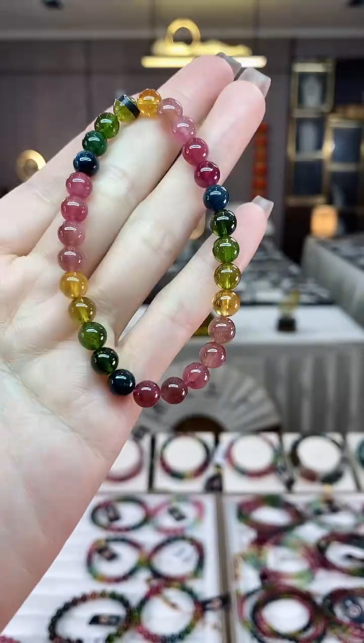 【闪购商品】碧玺单圈手串6mm+未镶嵌一物一证dan