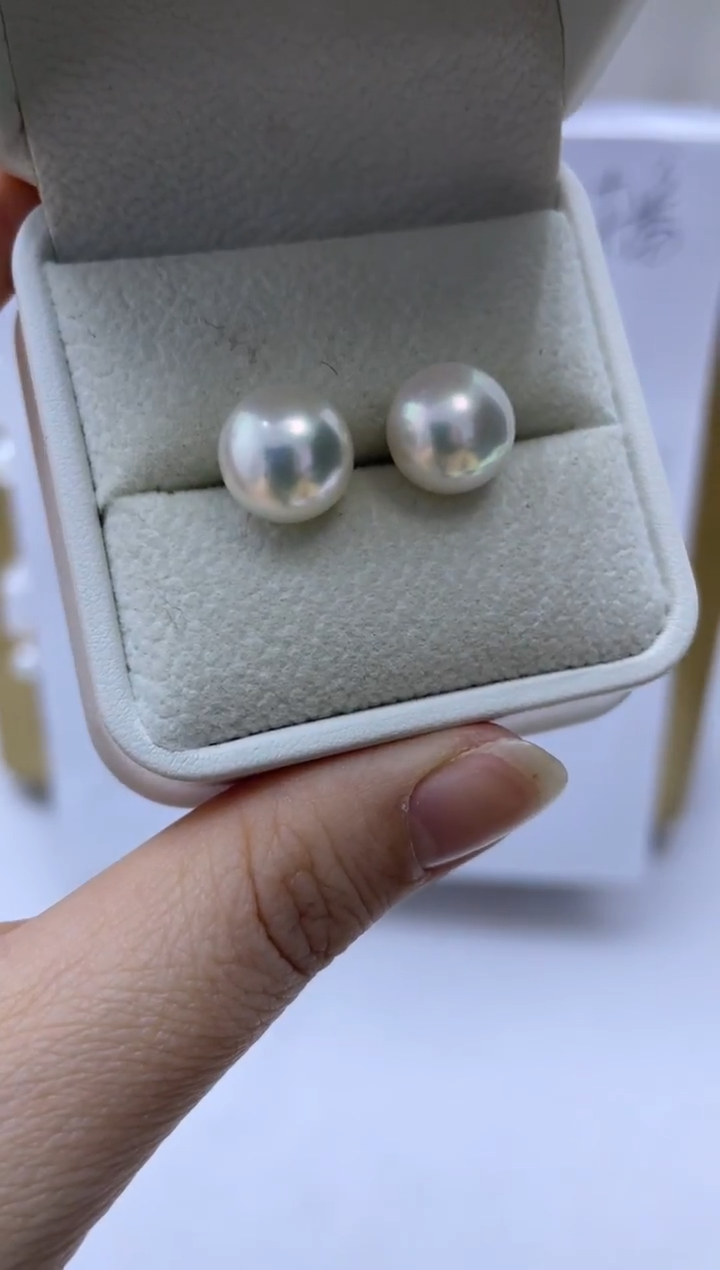银S925镶嵌耳饰淡水珍珠42
