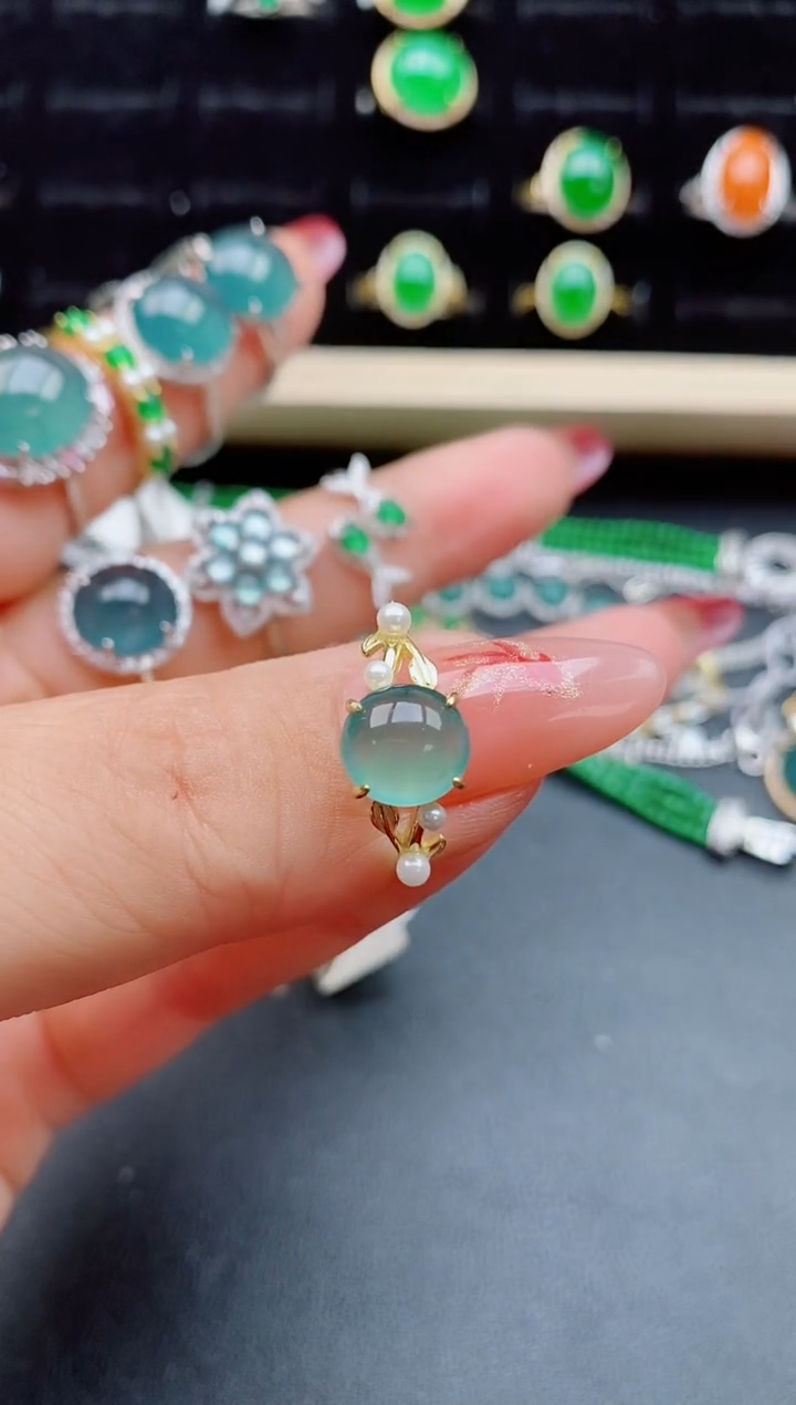 【闪购商品】翡翠戒指银S925镶嵌580550