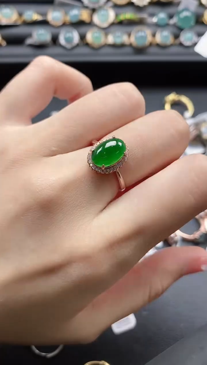 【闪购商品】翡翠戒指银S925镶嵌1111