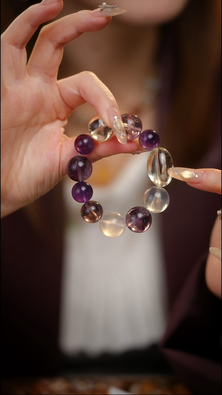 未镶嵌手链水晶黄水晶 白水晶紫水晶