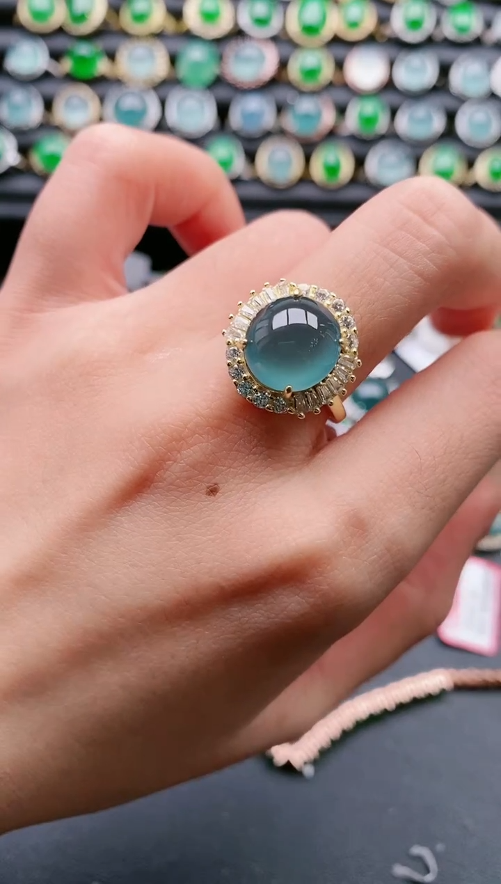 【闪购商品】翡翠戒指银S925镶嵌11111