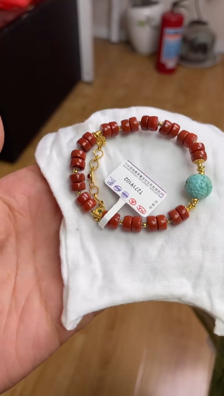 【闪购商品】南红玛瑙手串银S925镶嵌70