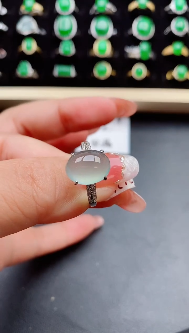 【闪购商品】翡翠戒指银S925镶嵌50800