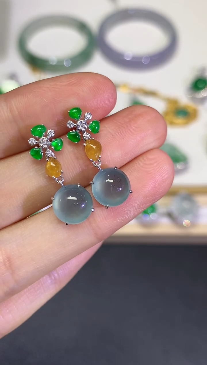 【闪购商品】翡翠颈饰18K金镶嵌团购81