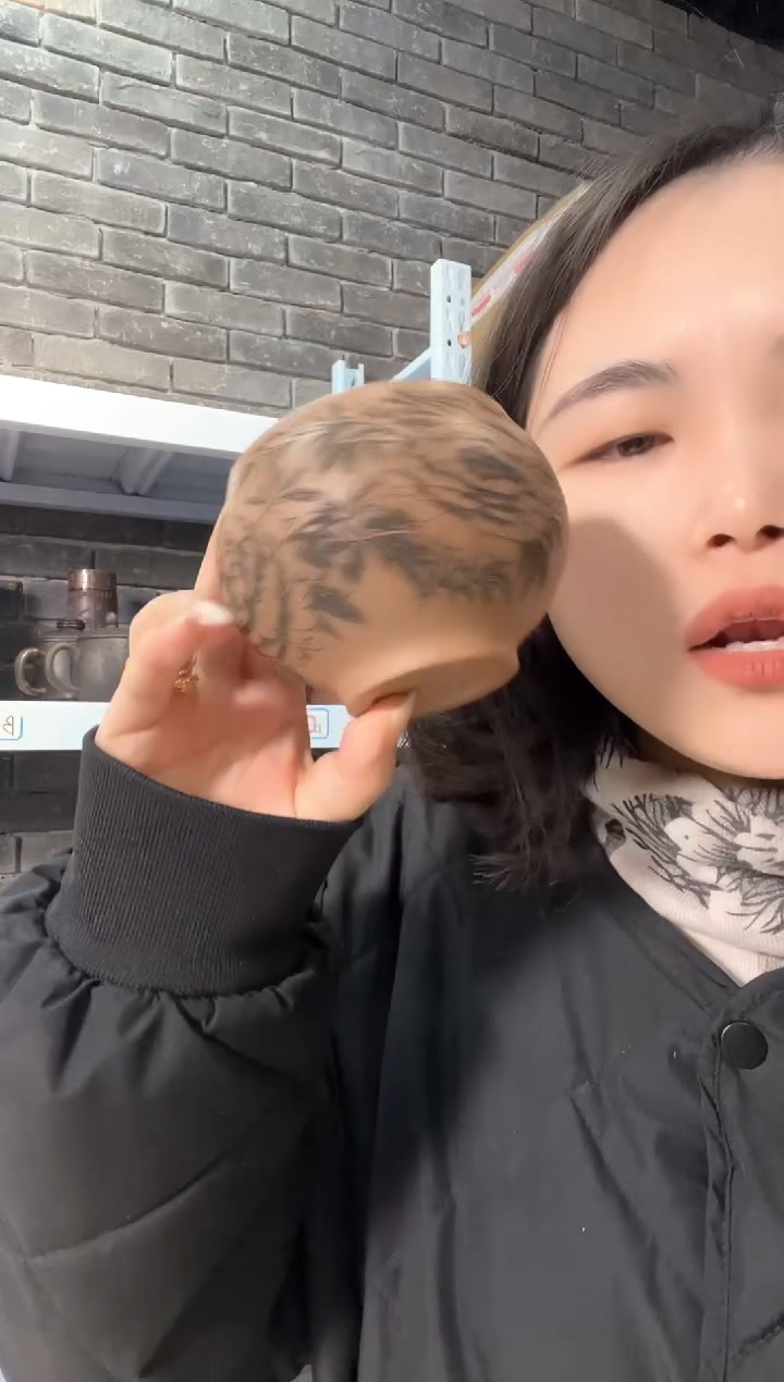 【闪购商品】紫砂茶杯紫砂盖杯段泥牡丹主人杯
