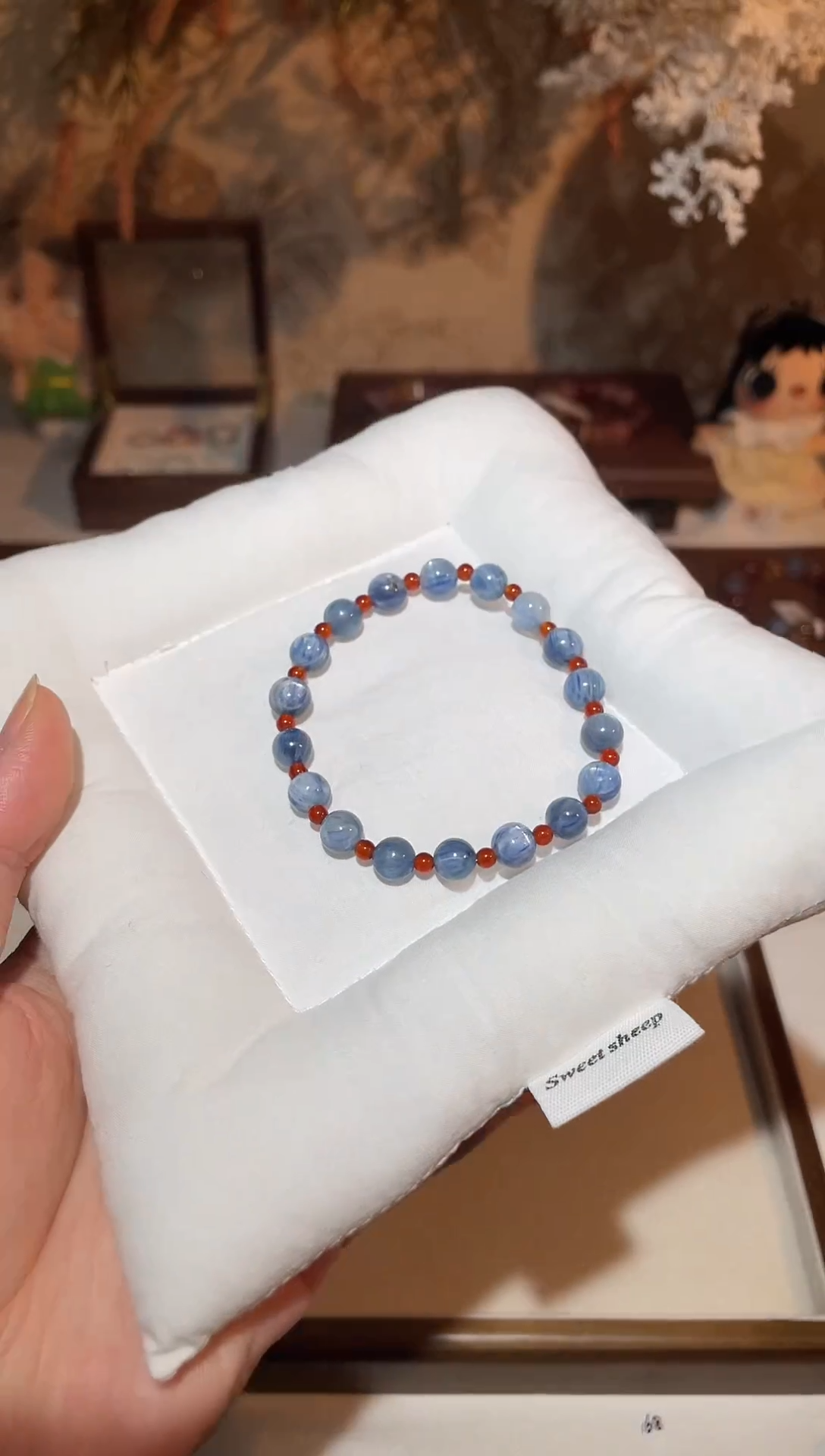 未镶嵌蓝晶石手串蓝晶石DIY设计款 多样性发一