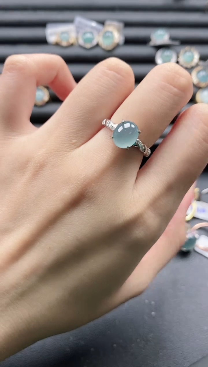 【闪购商品】翡翠戒指银S925镶嵌1111