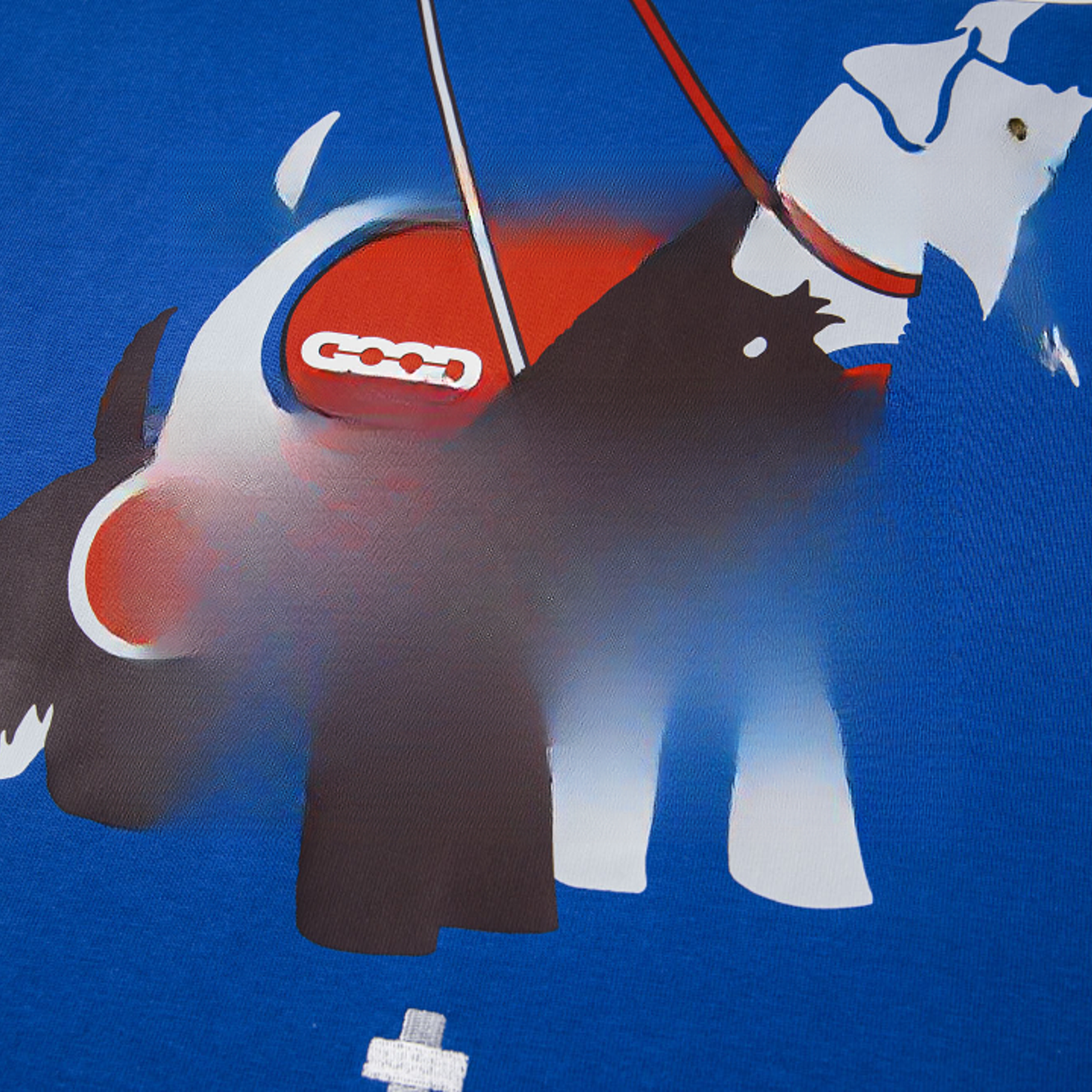 雪纳瑞十字榻榻米轻奢时尚高级感印花短袖T恤