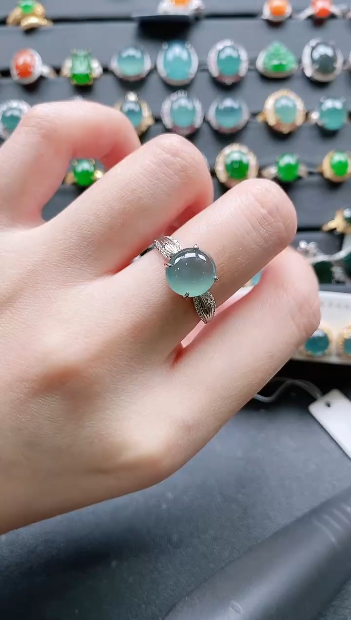 【闪购商品】翡翠戒指银S925镶嵌11111111